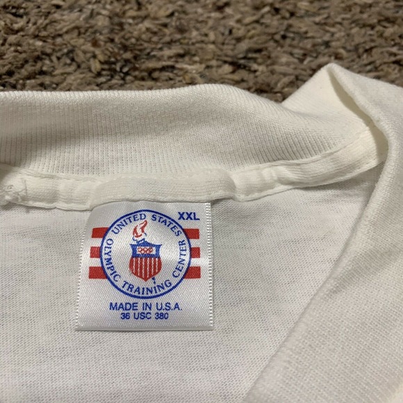 Vtg USA Olympic T-Shirt White XXL Rare Single Stitch - Picture 3 of 4